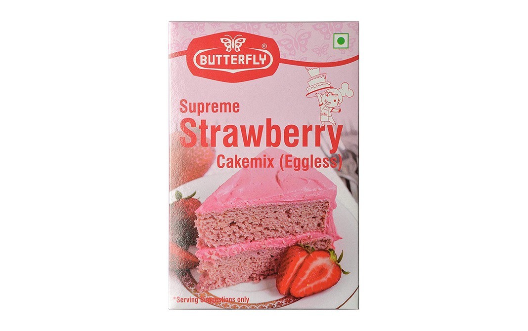 Butterfly Supreme Strawberry Cakemix (Eggless)    Pack  200 grams